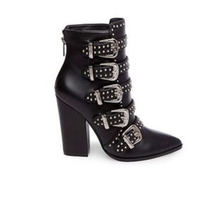 Steve Madden Comet Studded Western Booties Moto